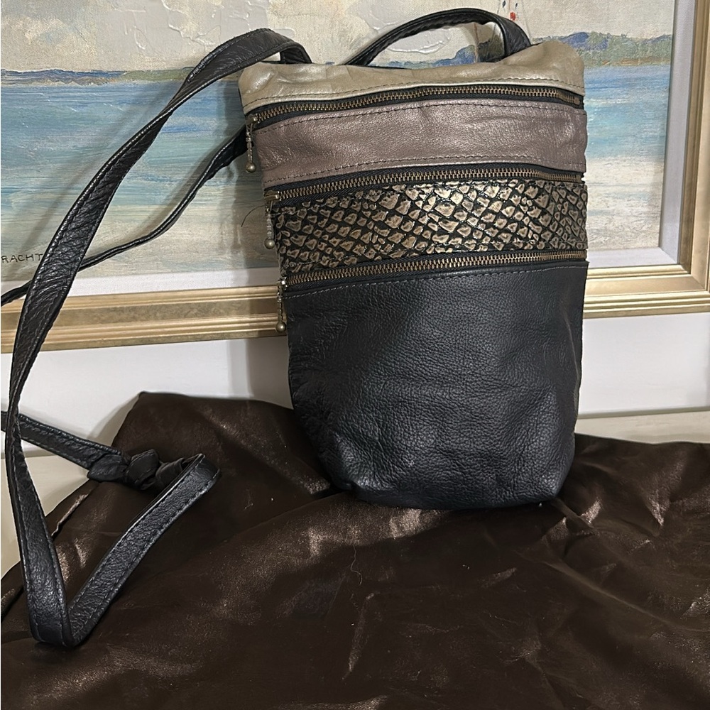 The Sak Stylish Multi-Color Leather Crossbody Bag